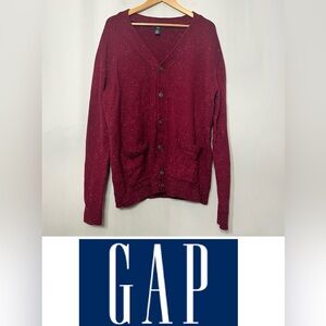 GAP Wool Blend Cardigan Sweater Grandpa Preppy Academia Men’s L‎